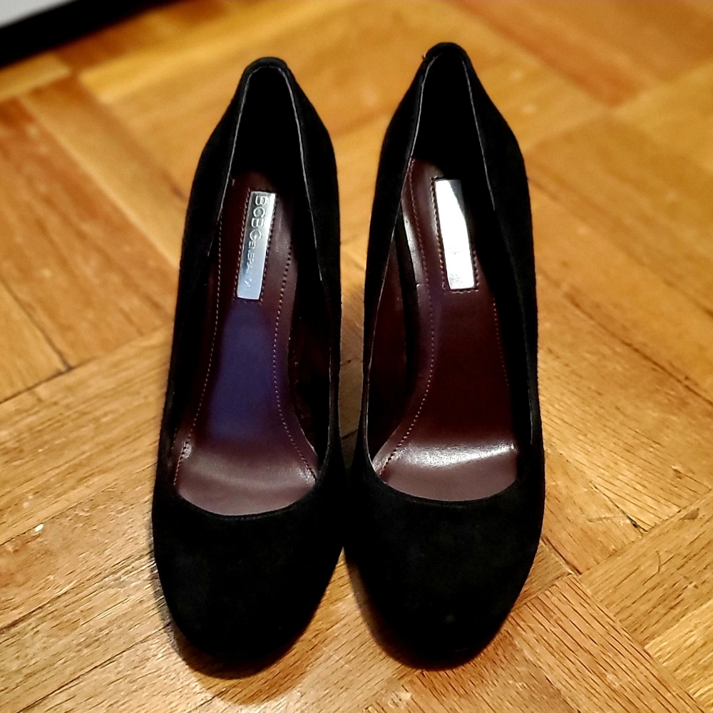BCBG Suede Block Pumps